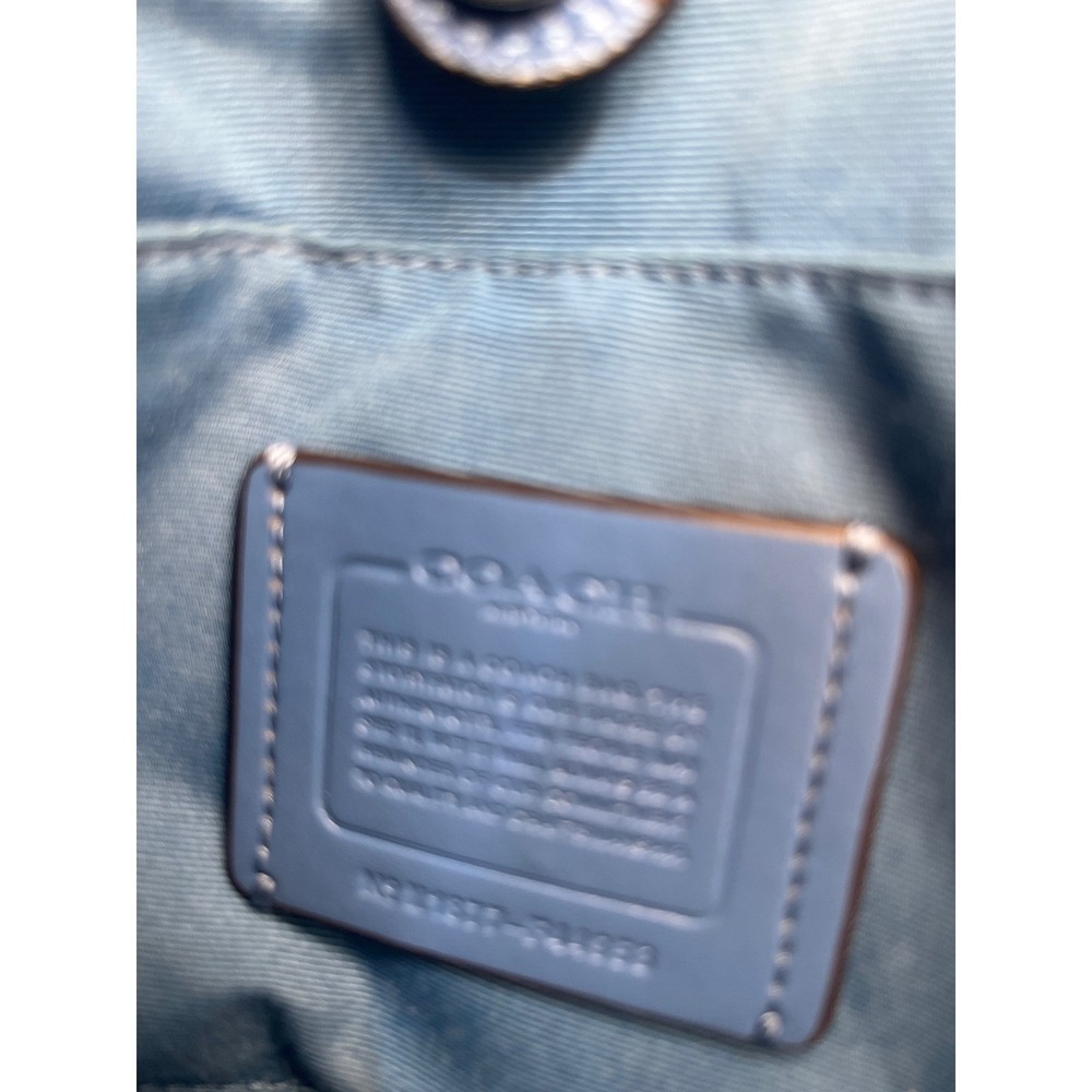 Coach Christie Carryall Blue Crossgrain Leather Satchel Bag F11925 - Picture 3 of 16